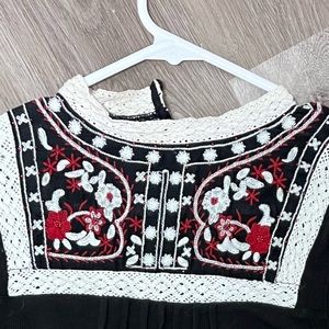 Free people long sleeve embroidered top